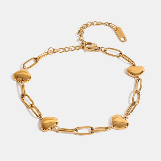 Stainless steel gold splicing personalized niche design titanium steel bracelet